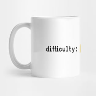 Difficulty Adulthood in white Mug